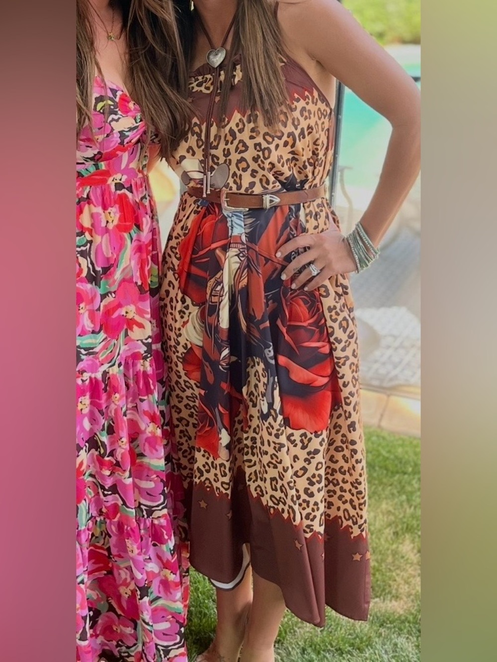 Cowgirl Print Dress - Red, Black & Tan - Picture 3 of 3